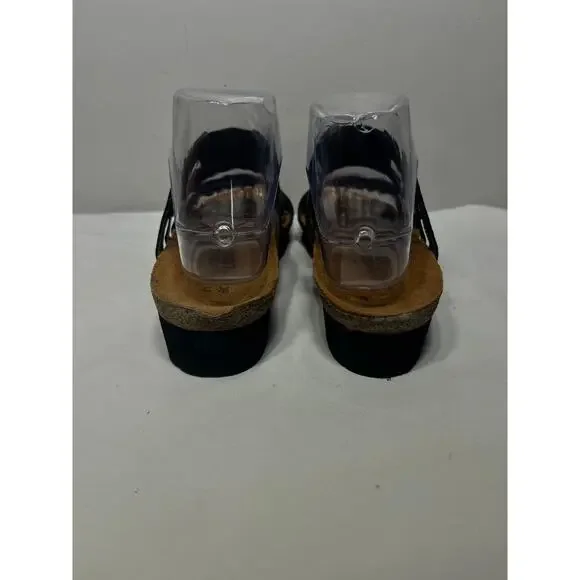 Naot Sandals Nancy Wedge Black Patent Leather Vacation Comfy Casual Travel 39/8 - Picture 4 of 6